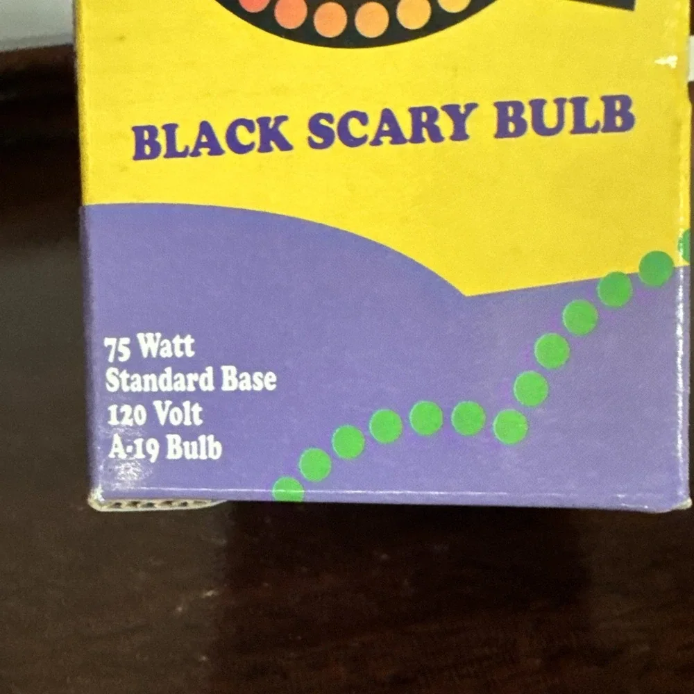 3 Pc.  Scary Black Bulbs - 75W Specialty Bulb Halloween Tested Works!